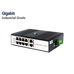 Gigabit Industrial Switch 8 Port + 2 LAN GE Uplink