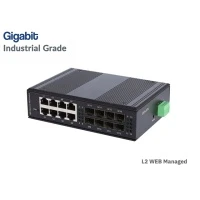 L2 Managed Gigabit IND Switch 8 Port + 8 SFP Port L2 Managed Gigabit IND Switch 8 Port + 8 SFP Port