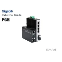 Gigabit Industrial Fiber PoE Switch 1X4 Port 20KM Gigabit Industrial Fiber PoE Switch 1X4 Port 20KM