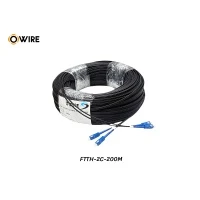 สายไฟเบอร์ออฟติก 2 Core SM เข้าหัว SC/UPC ยาว 200 เมตร สายไฟเบอร์ออฟติก 2 Core SM เข้าหัว SC/UPC ยาว 200 เมตร