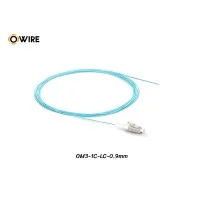 Pigtail 1 Core LC/UPC MM OM3 0.9mm ยาว 1.5 เมตร Pigtail 1 Core LC/UPC MM OM3 0.9mm ยาว 1.5 เมตร