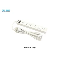 ปลั๊กไฟ 6 ช่อง GLINK รุ่น GLS-206 สายไฟ 3 เมตร ปลั๊กไฟ 6 ช่อง GLINK รุ่น GLS-206 สายไฟ 3 เมตร